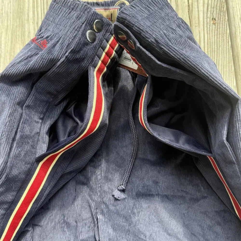 Men’s Mitchell & Ness Fred Segal Corduroy Tearaway Pants Navy Size 2XL $218 - Picture 9 of 14